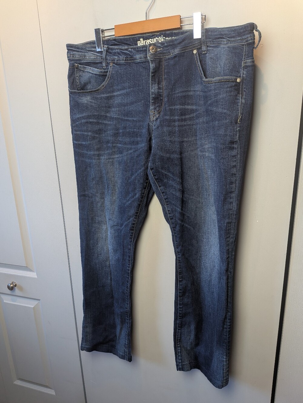 PARASUCO Men Jeans Size 40x34 (Shorten) 98% Cotton Blue Color Stretch